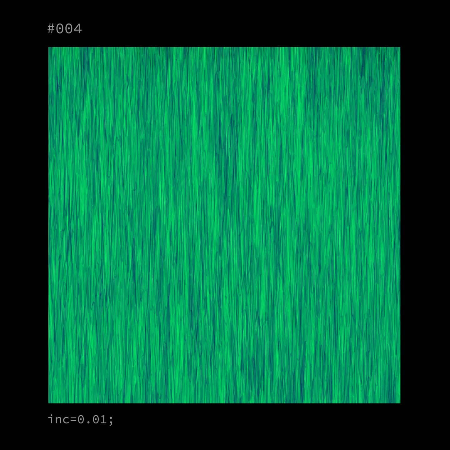 Generative composition #004: a coarse vertical-streak texture from Perlin noise, step size 0.01