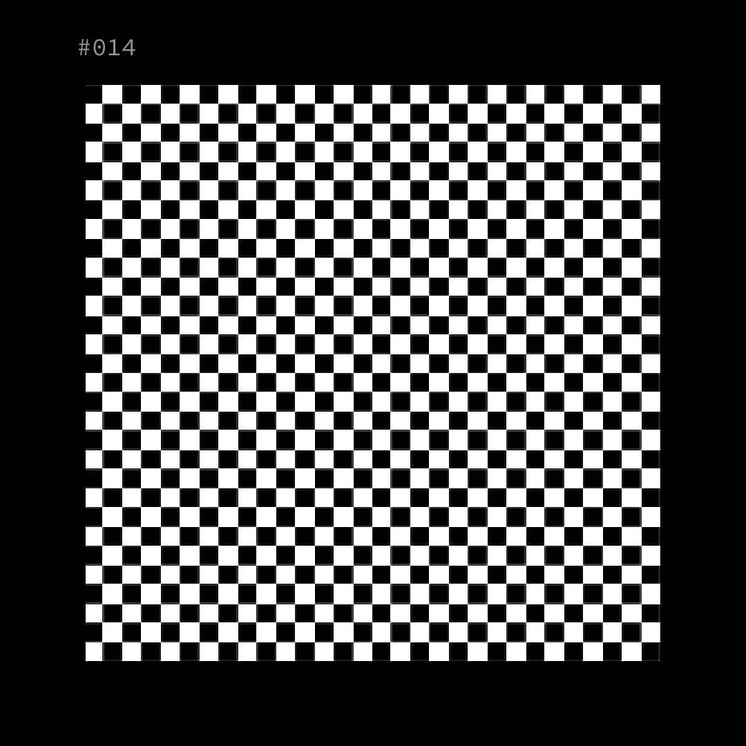 Generative composition #014: a black and white checkerboard grid